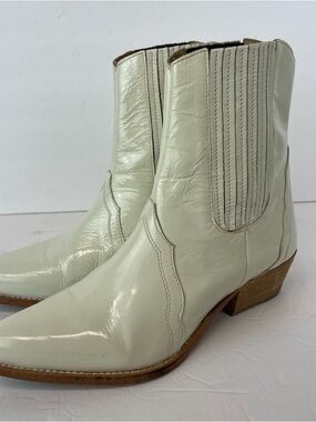 Free People Frontier Chelsea Boots  Cream Western Ankle Boots Women’s 40/9.5